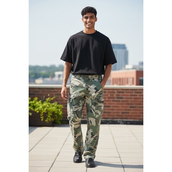 Wrangler Relaxed Fit Men's Camouflage Pants - Picture 1 of 9
